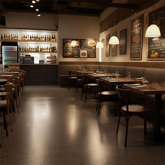 Restaurant With Epoxy Flooring