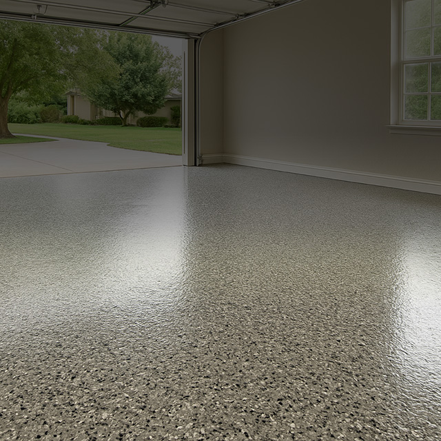 Garage Floor With Open Door