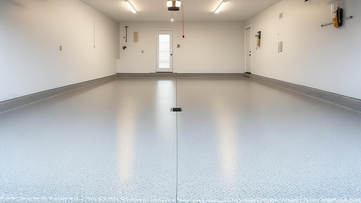 Gray Garage Floor With White Walls
