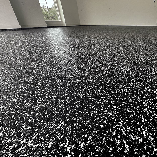 Black And White Garage Floor Flake